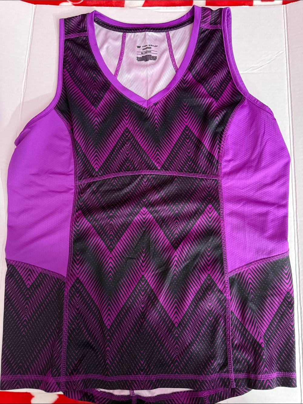 tek gear Purple and Black Short Sleeve Athletic Tank Top